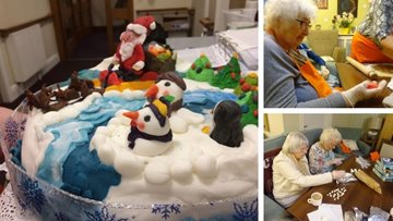 Baking afternoon takes a festive twist at Grimsby care home